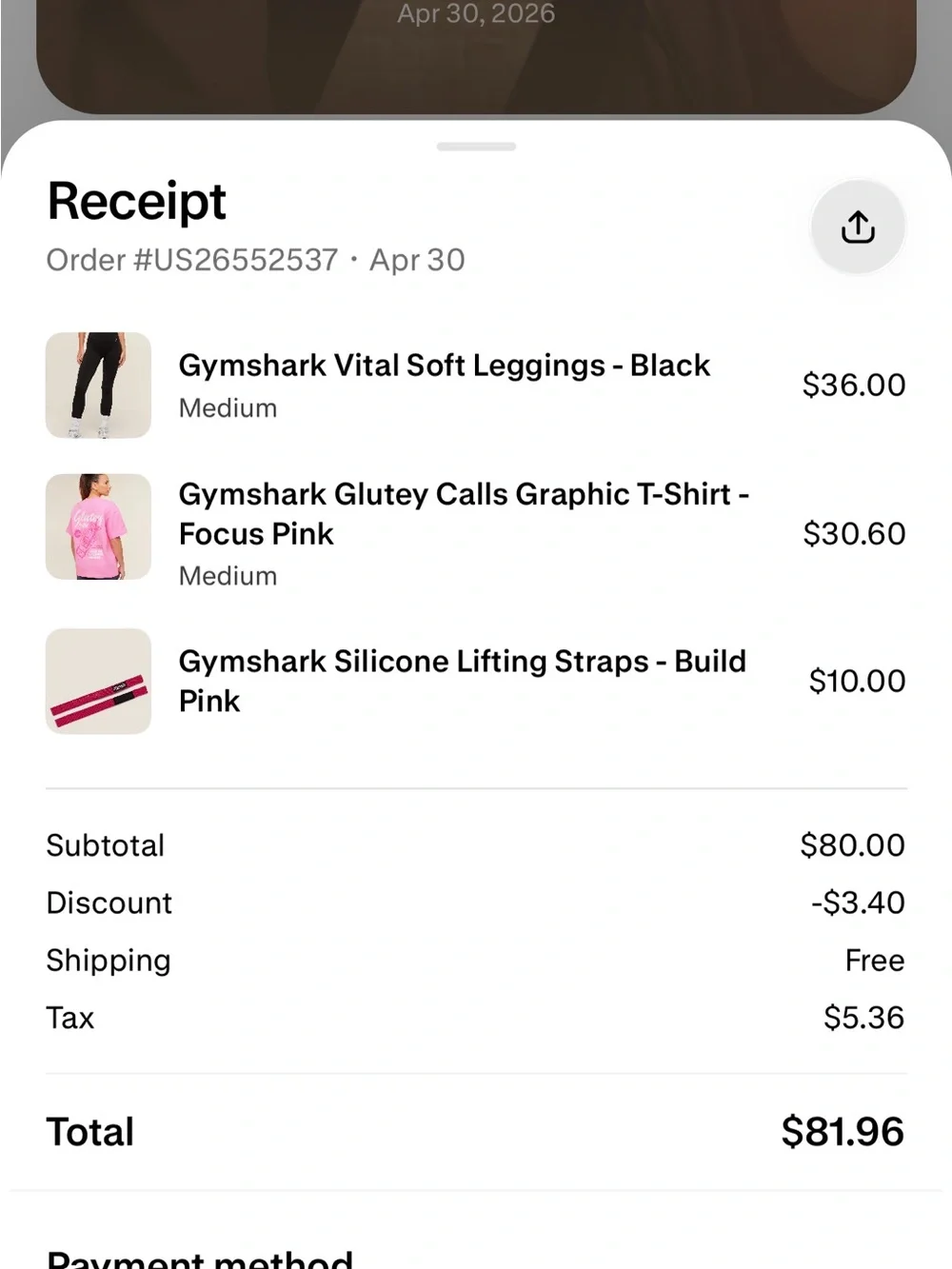 Gymshark Women’s Vital Soft leggings MEDIUM